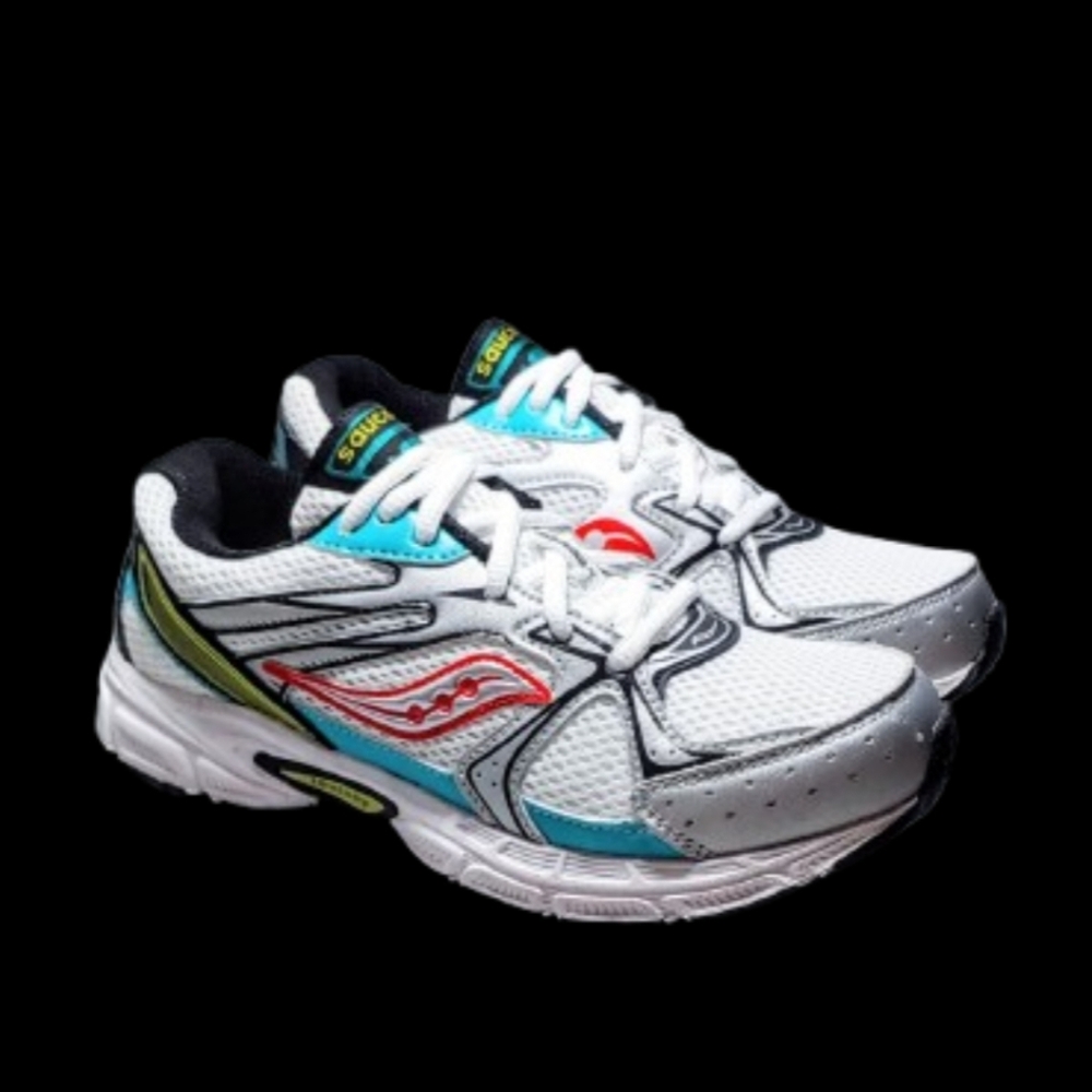 Saucony Ride Millennium Womens Size 7.5/Kids 6 White Aqua Multi-Color